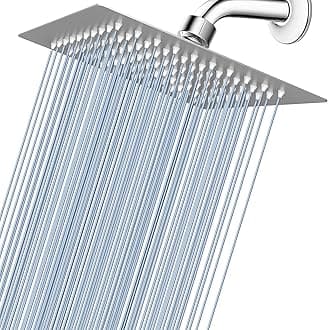 Voolan Rain Shower head, High Pressure Shower Head Made of 304 Stainless Steel, Relaxed Shower Experience Even at Low Water Flow and Pressure (8" Brushed Nickel)