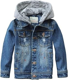 Banibear Boys' Denim Jacket Outerwear, 12M-12 Years