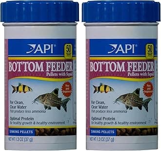 API Bottom Feeder PELLETS with Shrimp Fish Food 1.3-Ounce Container (Pack of 2)