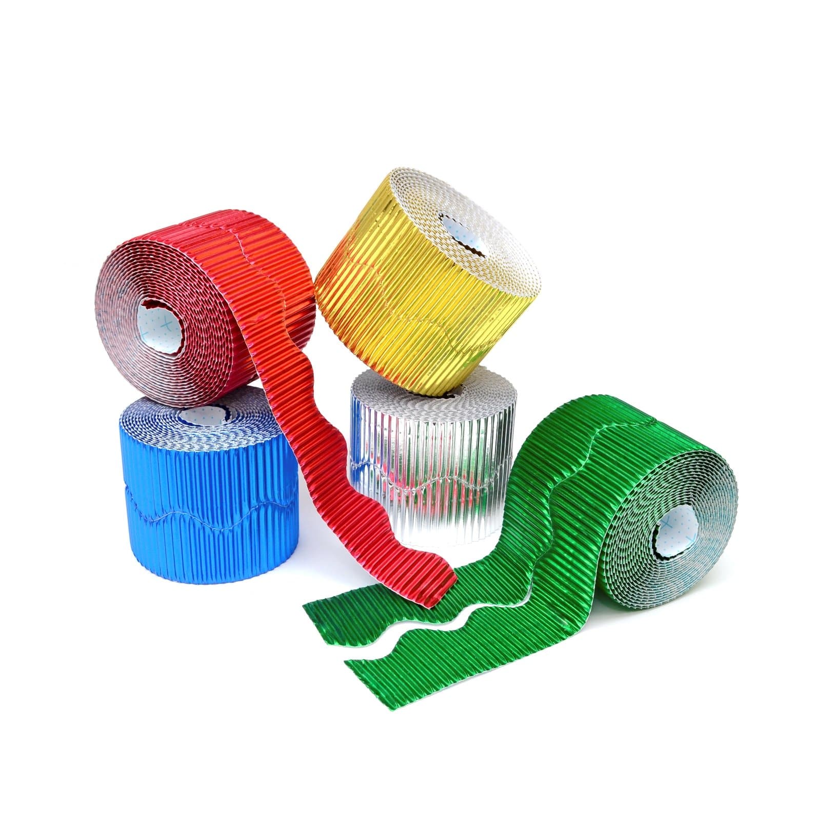 Value Metallic Corrugated Border Rolls - 5 Pack