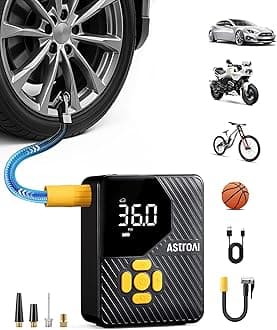 AstroAI L7 Mini Portable Car Air Compressor, Portable Air Tyres, Electric Pump for Car, Motorcycle, Bicycle, Ball