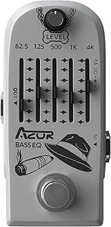 AZOR 5 Band Bass EQ Pedal Equalizer Effects Pedal for Bass True Bypass Aluminium-Alloy