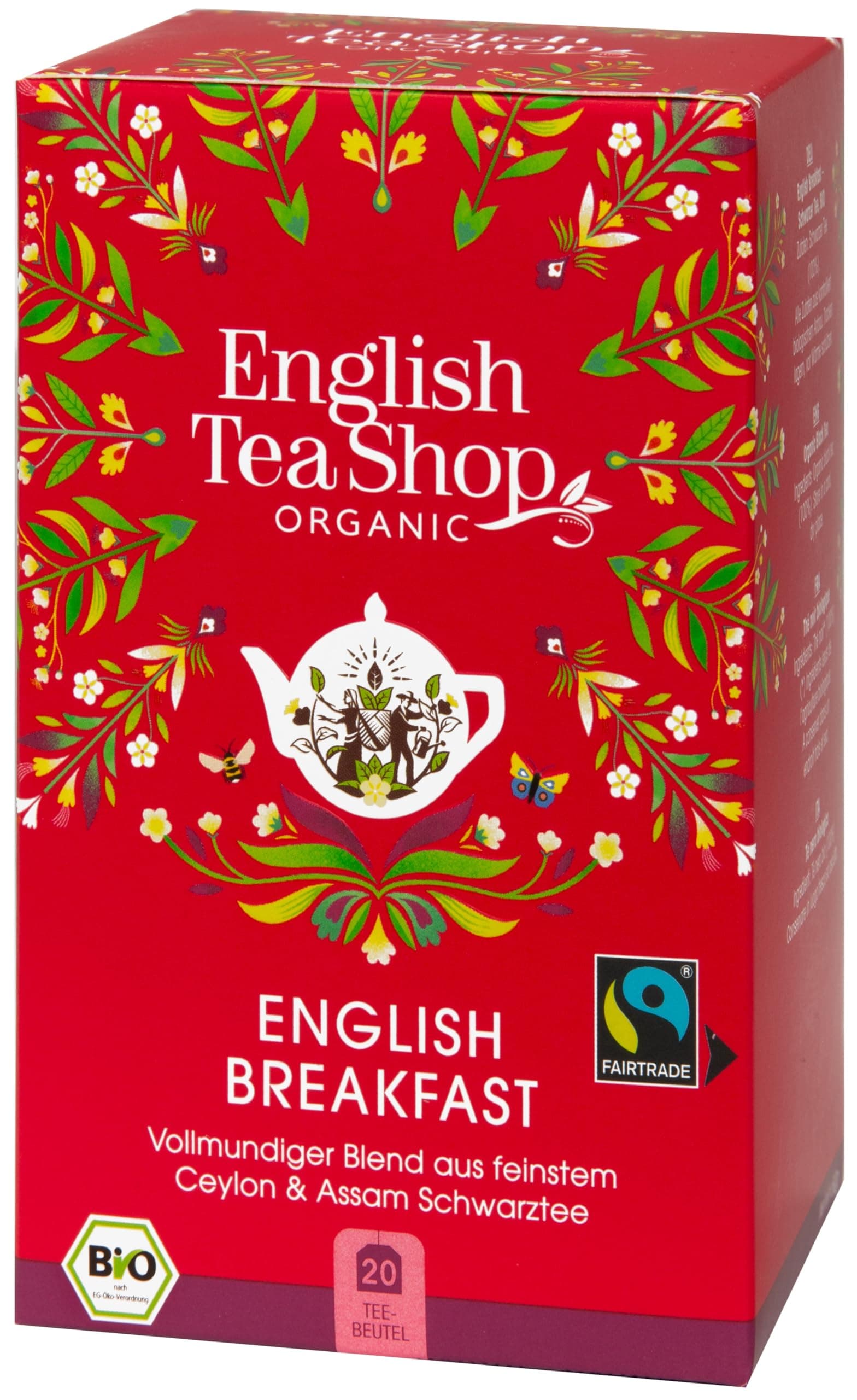 Organic English Breakfast Tea - 20 Sachet Teabags