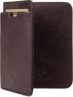 Vaultskin City Slim RFID Blocking Bifold Leather Wallet for Men - Minimalist Front Pocket Card Holder, Holds 9 Cards & Cash, Premium Italian Leather