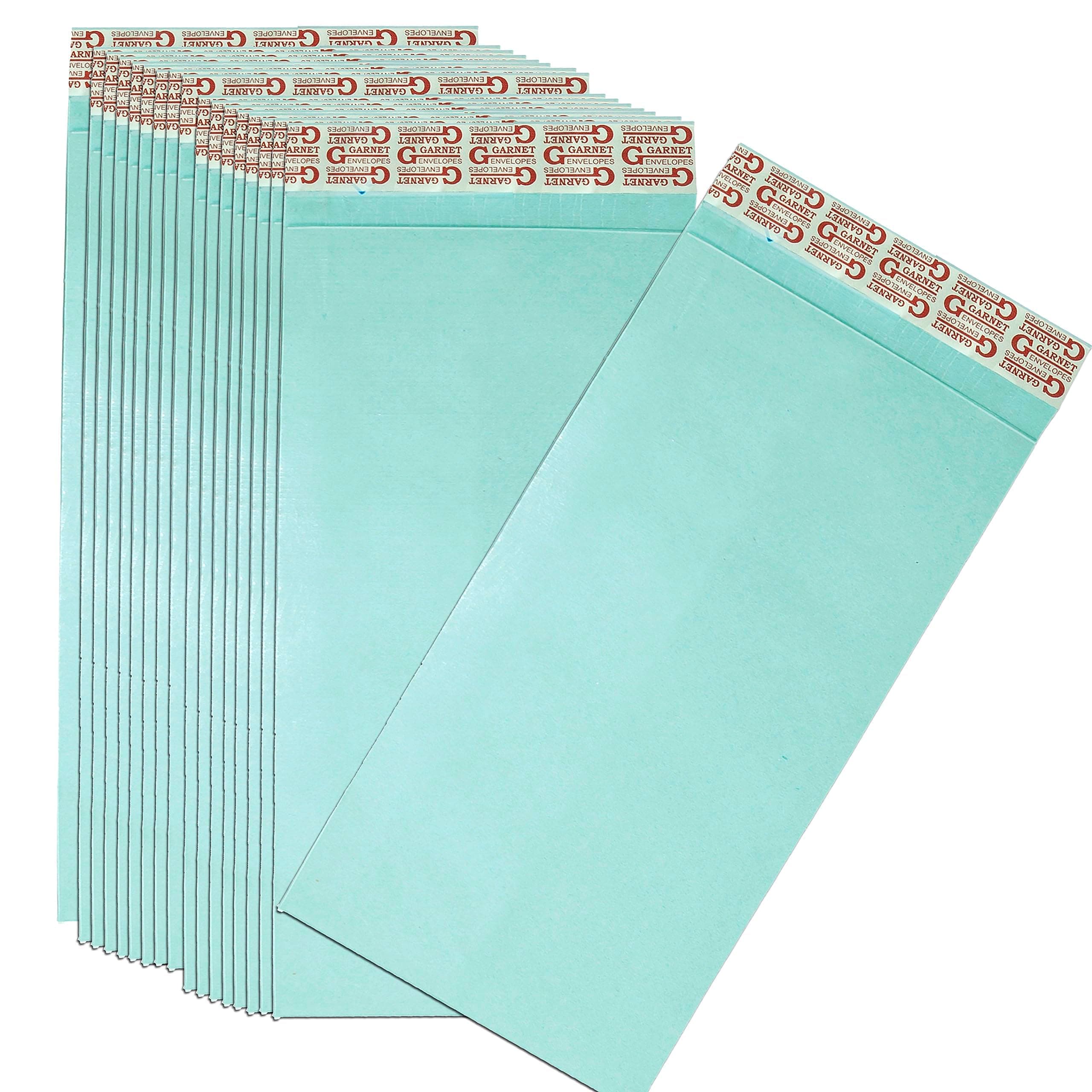 Shuban Cloth Lined Envelopes for Courier, 50 Pieces, Green, 11 X 5 Inches