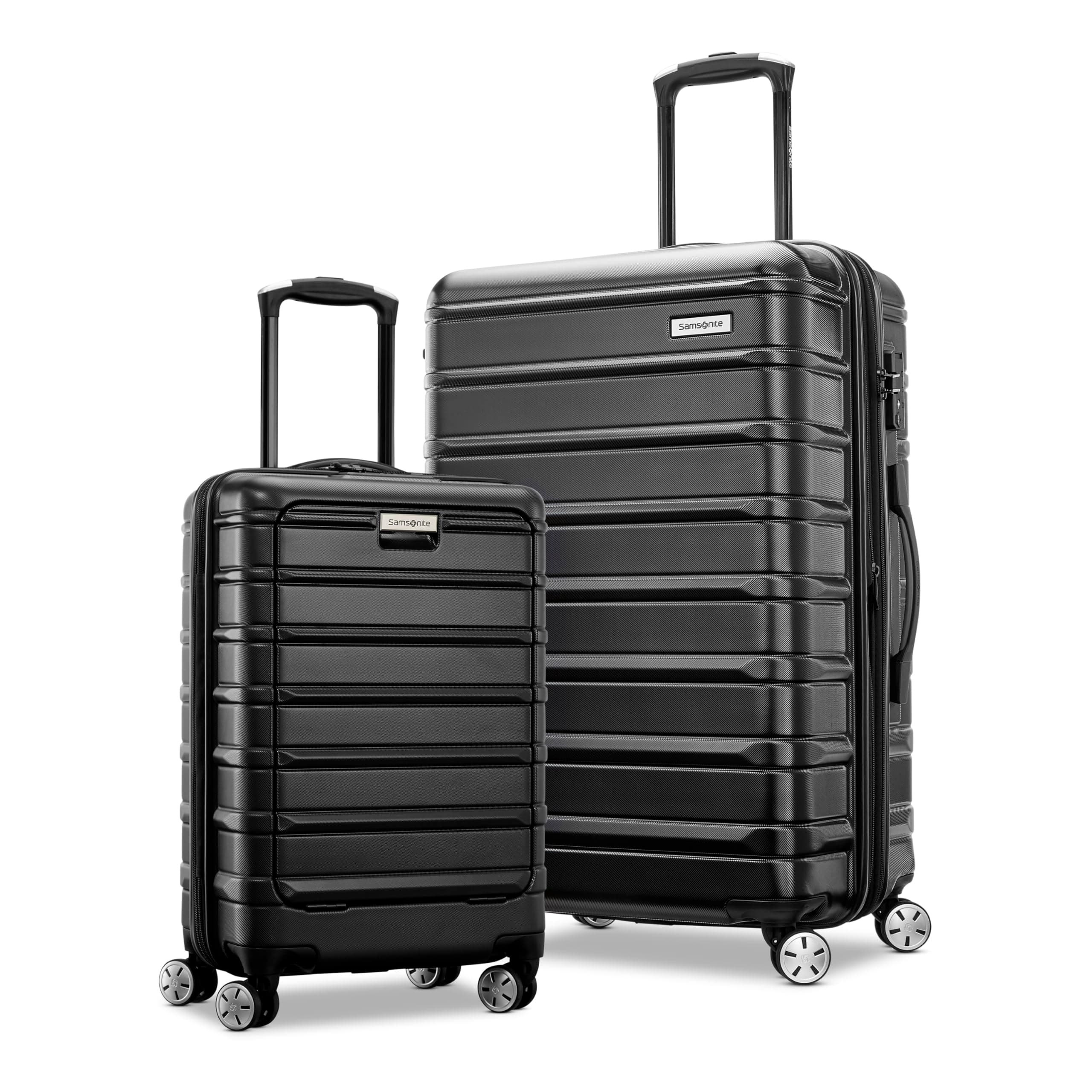Omni 2 Hardside Expandable Luggage with Spinner Wheels, PRO 2PC SET (CO/M), Midnight Black