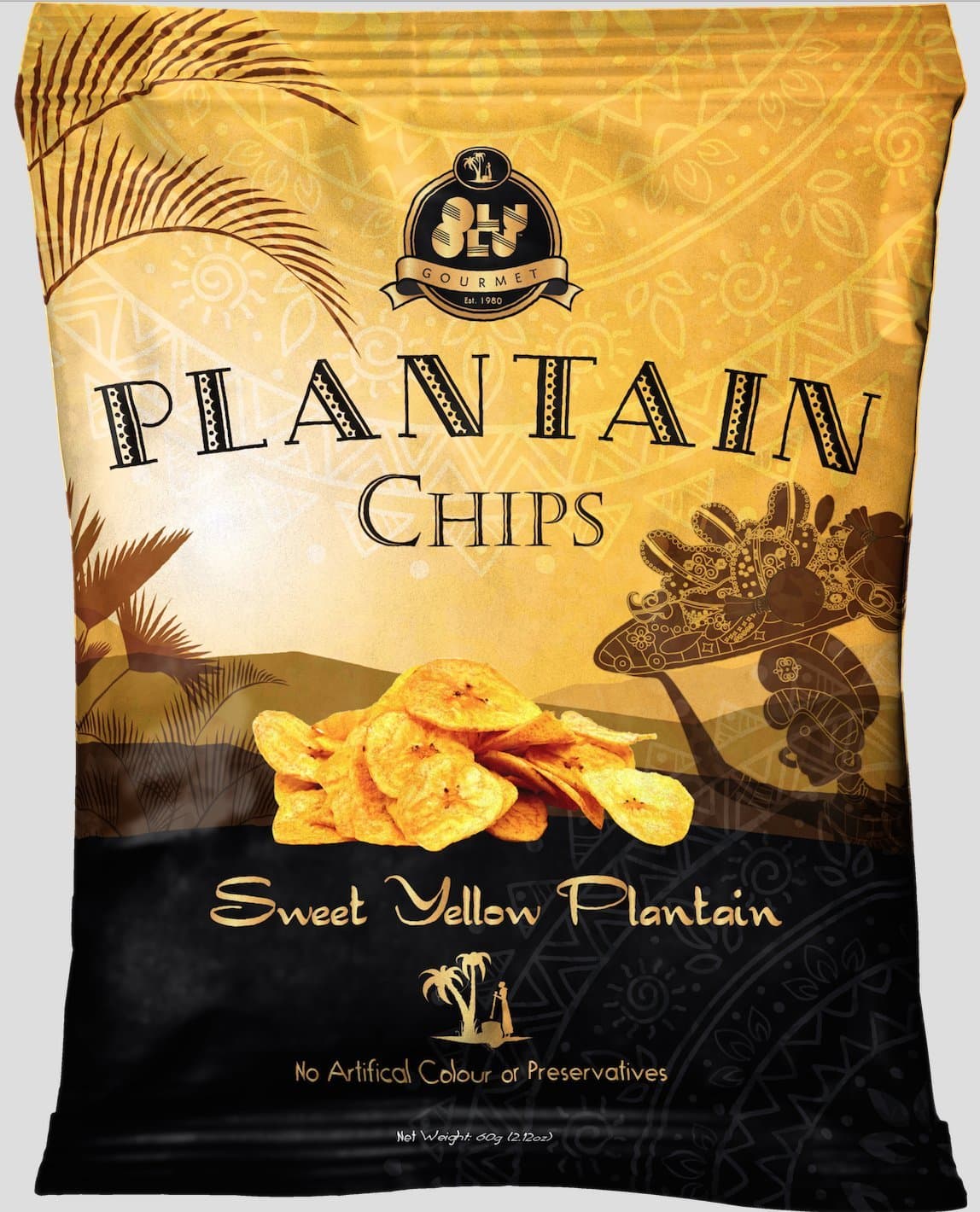 Sweet Yellow Plantain Chips 12x60g