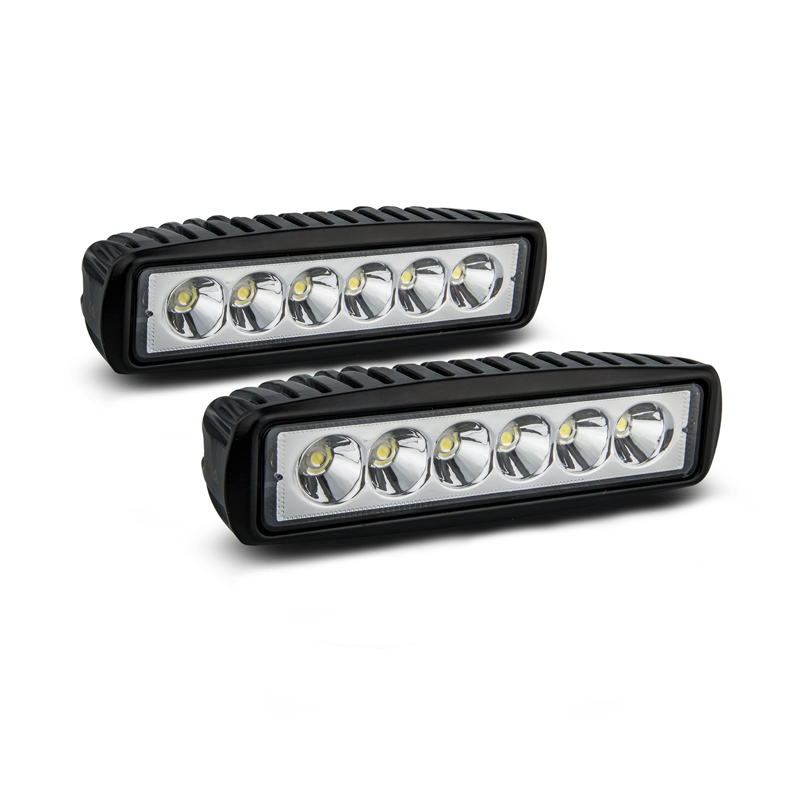 Ora Night Runner All-Terrain LED Slim Light Bar, 4800 Lumens, Waterproof IP65, Shockproof, Spot/Flood, 360° Mounting, Great for: Off-Road, SUV’s, ATV’s, Snowmobiles, Trucks, (2PCS 18W Spot Light)