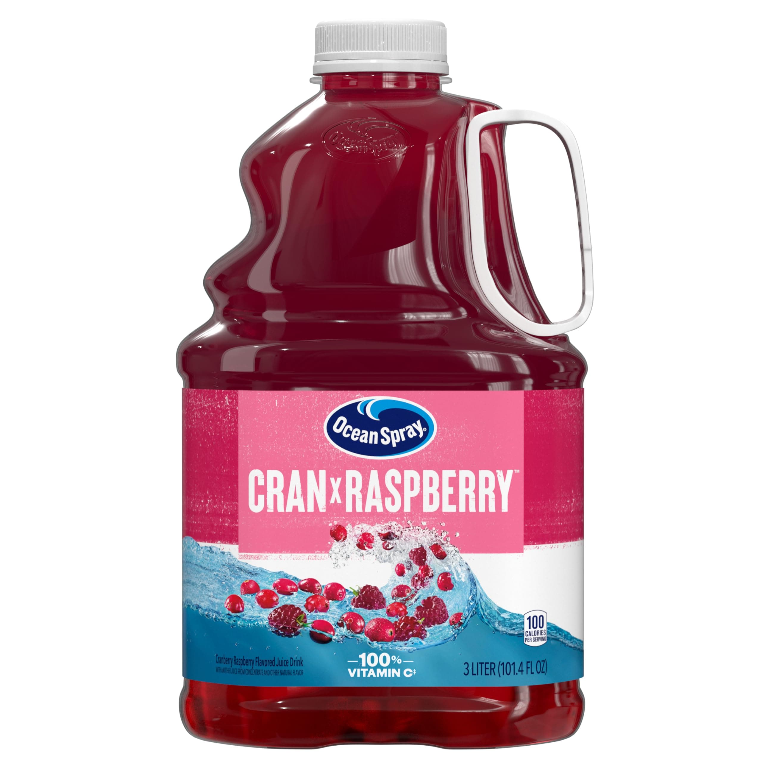 Ocean Spray Cranberry Raspberry Juice Drink, 101.4 Fl Oz, 3 Liter Bottle
