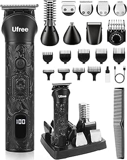 Beard Trimmer for Men, Electric Razor Shavers, Cordless Hair Clippers, 7 in 1 Beard Grooming Kit for Mustache, Body, Nose and Facial, Gifts for Men