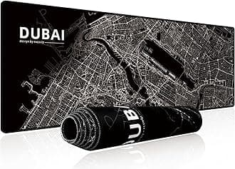 excovip Gaming Mouse Pad XL,Anti-Skid Mousepad Extended Black Large Keyboard Mouse Pad-City Road 900x300mm 0357