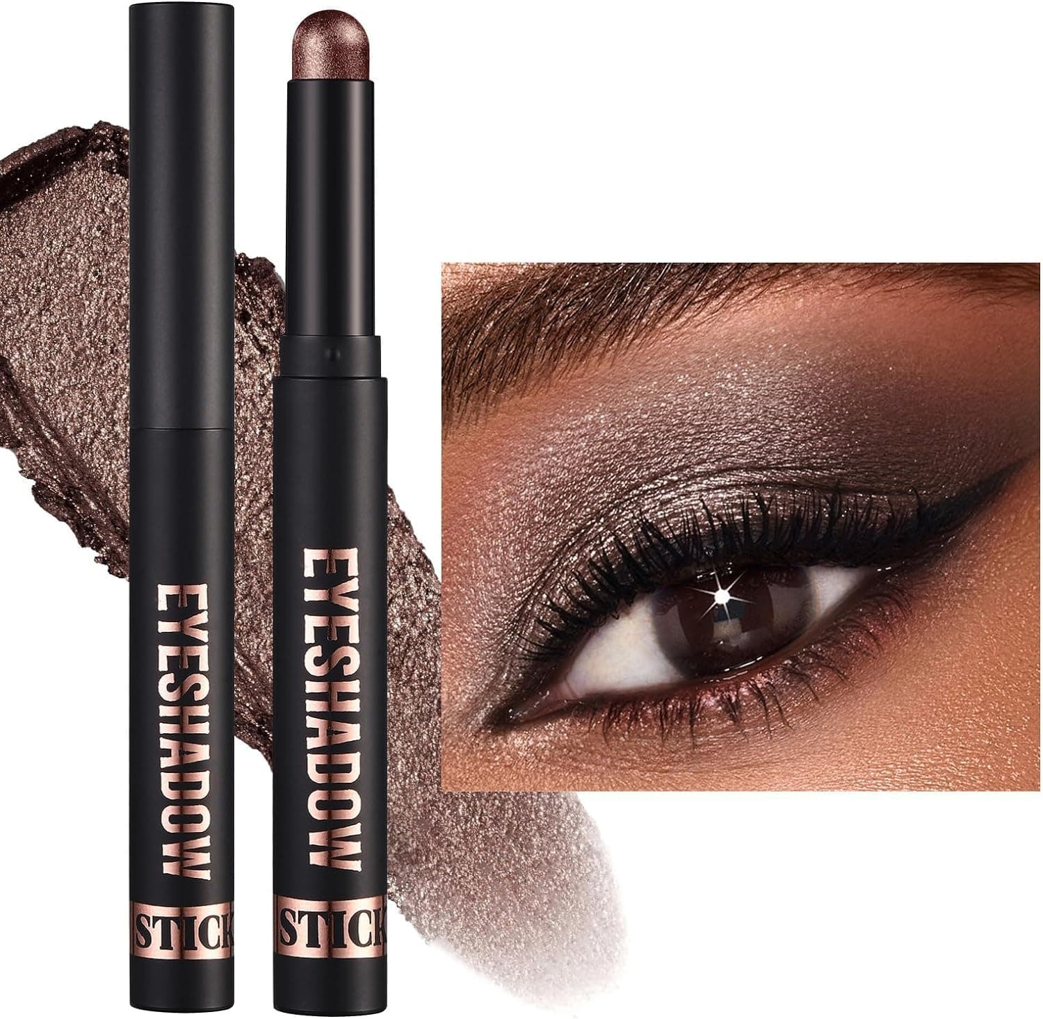 Eyeshadow Stick Soft Creamy Matte Shimmer Eye Shadow Pencil Crayon Highlighting Pigmented Shiny Eyeshadow Pencil Waterproof Classy Shimmer Eye Shadow Sticks (#9)