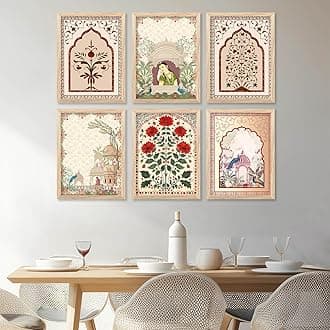 kotart Madhubani wall Art Paintings Modern Art Framed Wall Painting for Living Room Bedroom - Wall Posters/Paintings with Frame – (13x17 inch, Art 4)