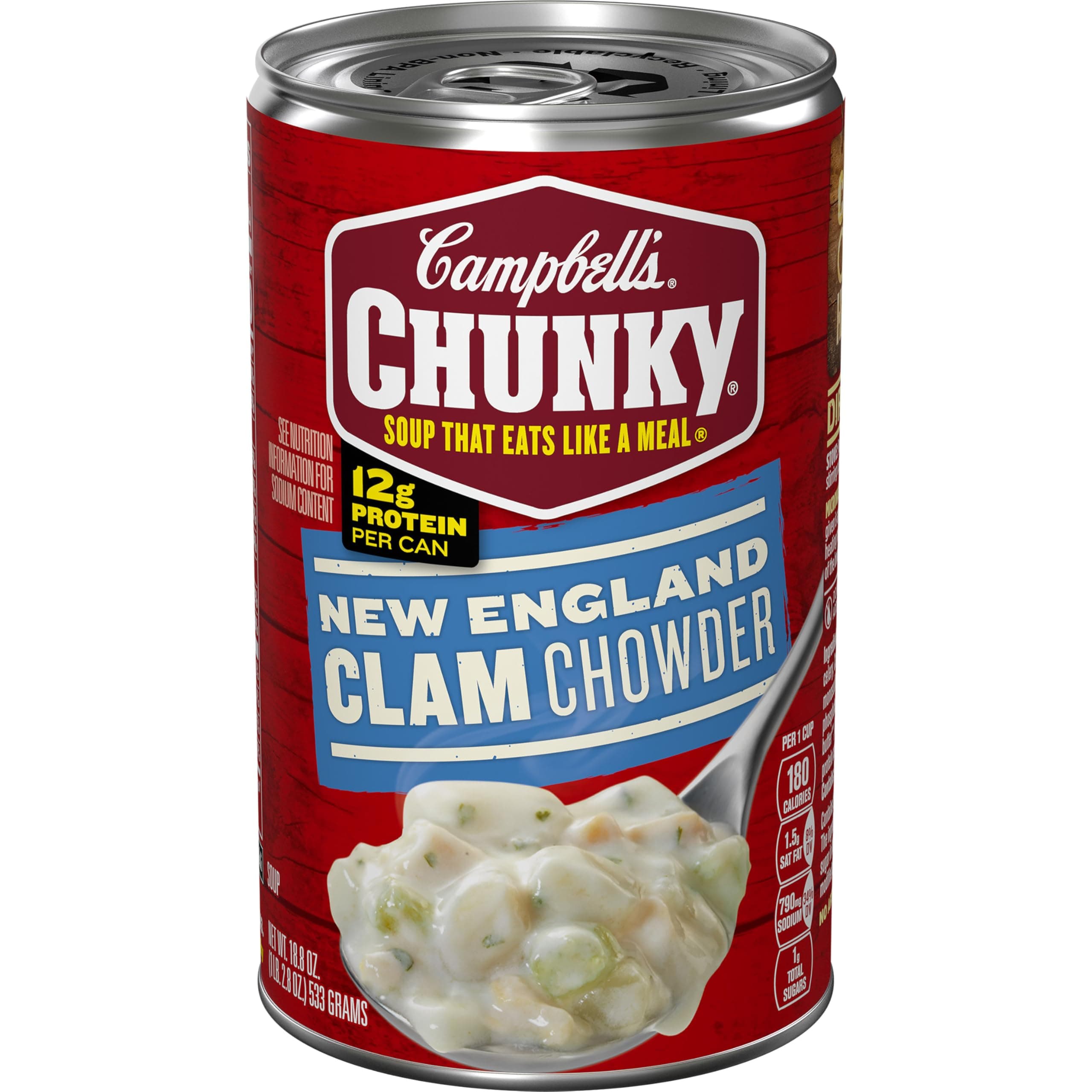 Campbell's Chunky New England Clam Chowder, 18.8 oz. Can