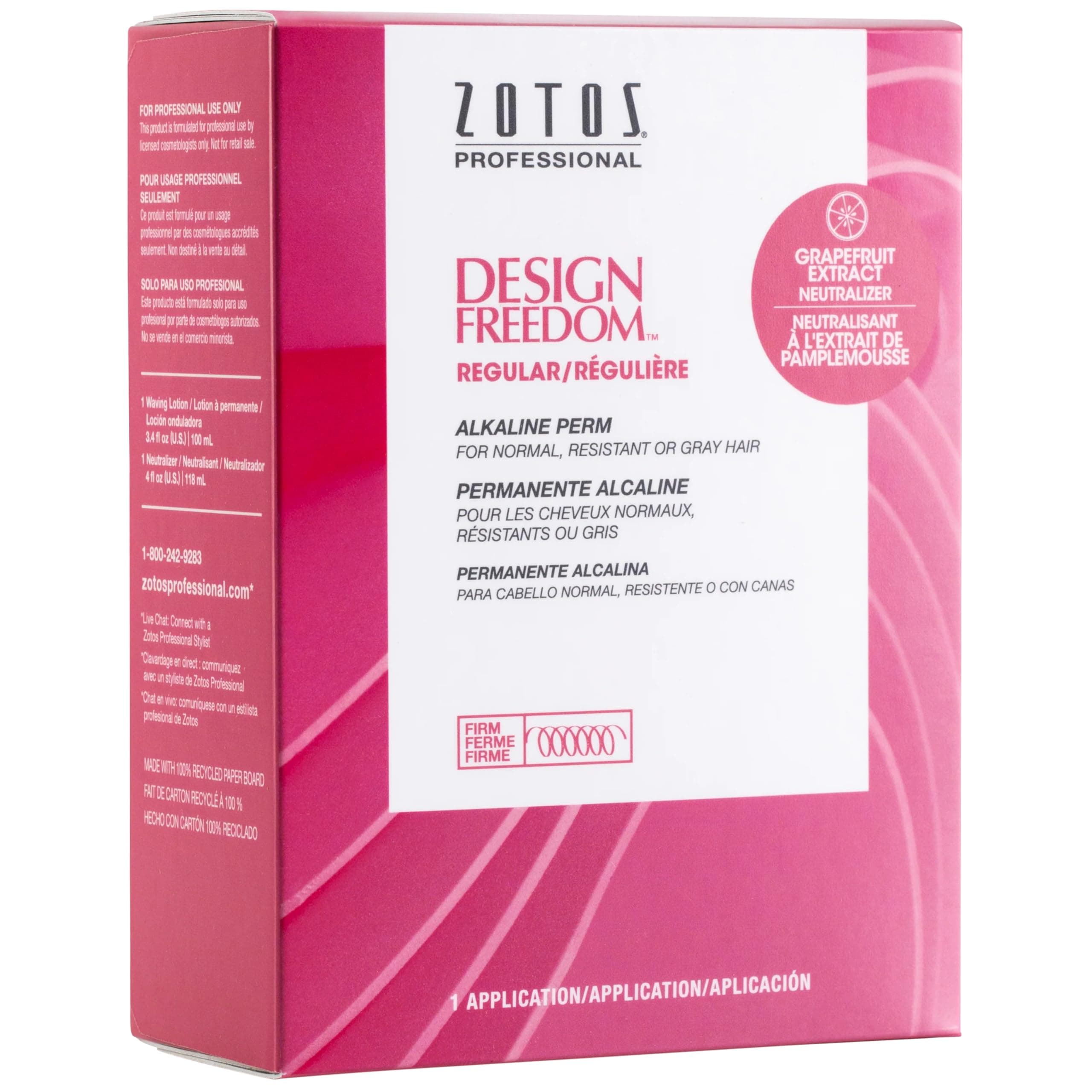 Zotos Design Freedom Regular Alkaline Perm for Unisex 1 Application Treatment