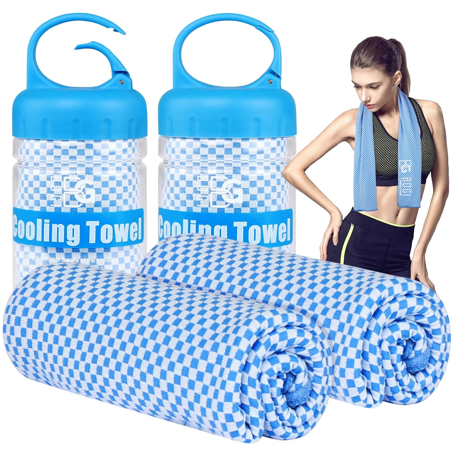 BOGI Cooling Towels for Neck and Face, Soft Breathable Cool Towel for Instant Cooling Stay Cool for Yoga, Sport, Gym, Camping, Running & More Activities