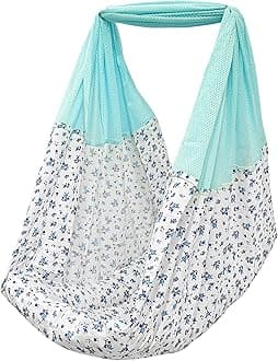 beetot New Born Baby Swing Cradle (Jhula) | Bismark Cradle with Mosquito Net | Weight Capacity up to 20kg | Age from 0-12 Months | Cradle Set (Blue Emily)