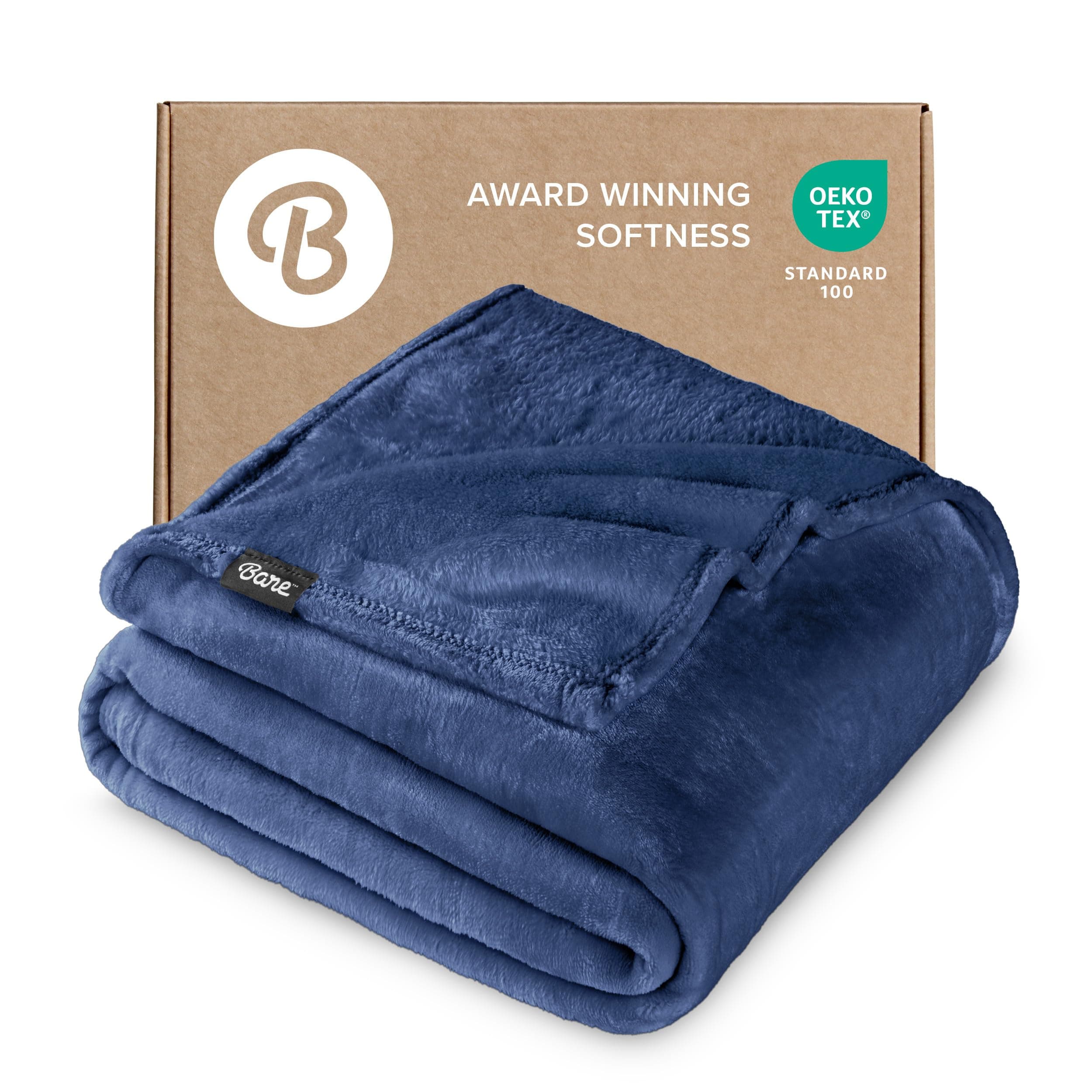 Fleece Blanket - King Size - Ultra-Soft Lightweight for Bed, Sofa, and Couch - Luxury Microplush - Cozy Warm Blanket (King, Dark Blue)