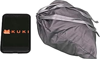 KUKI Inflatable Travel Pillow Bed/Leg Rest For Kids to Lie Down & Sleep on Long Flights, Long Distance Journeys in Cars, on Buses or Trains. Elevate YOUR Legs for Better Circulation. Gray. By