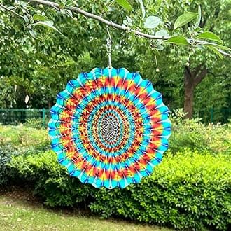 3D Wind Spinner Rainbow Mandala