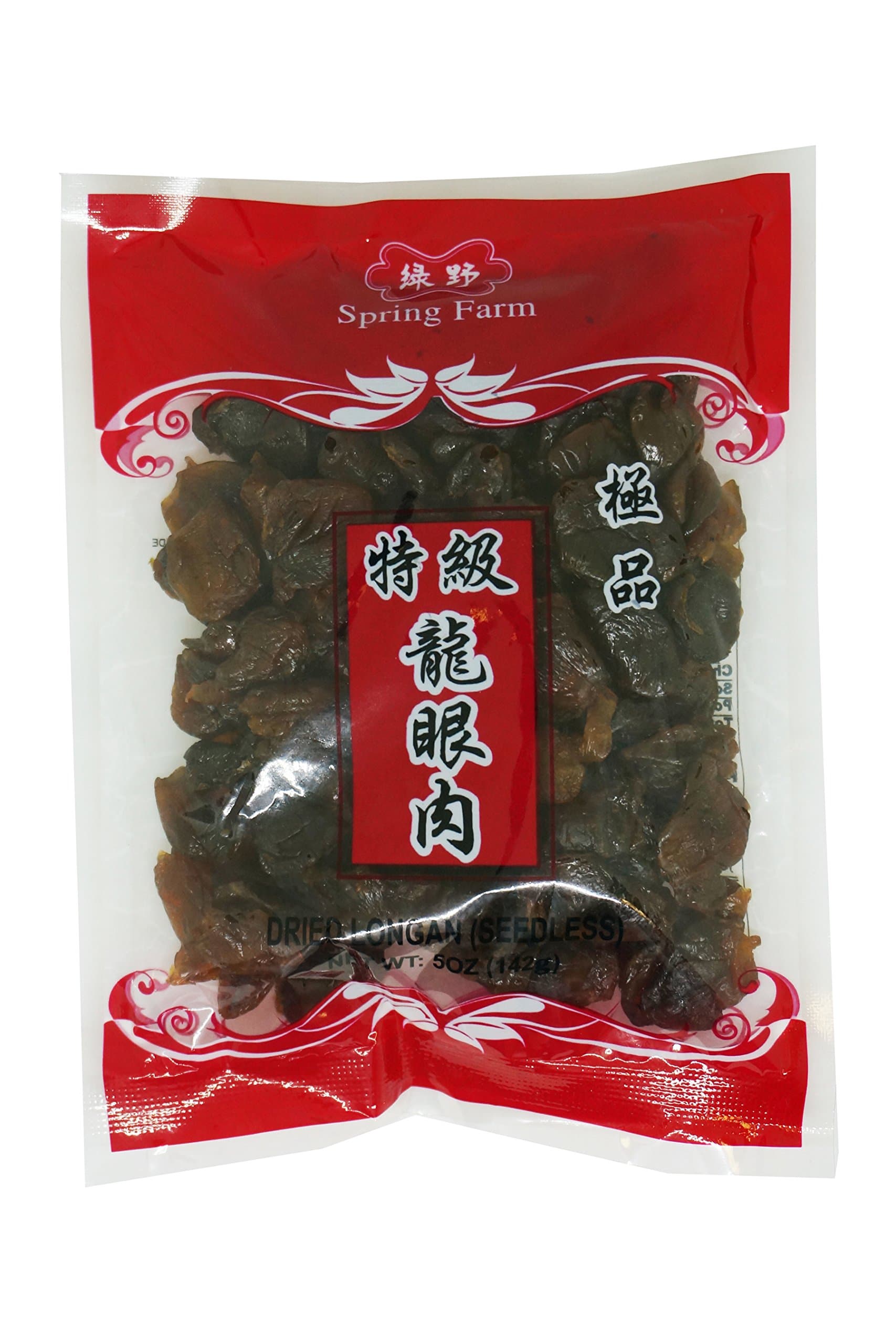 Spring Farm Dried Special Grade Longan(Seedless) Dried Longan Dehydrated Longan, 5oz 龙眼肉