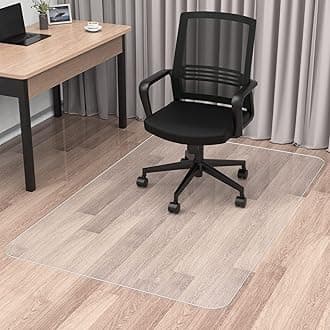 Blvornl Office Chair Mat for Hard Wood Floor, Sturdy Plastic Protector Floor Mat for Office Chairs, Rectangle Transparent PVC Computer Hard Floor Chair Mat for Desk, Office, Home (Clear, 39 X 47in)