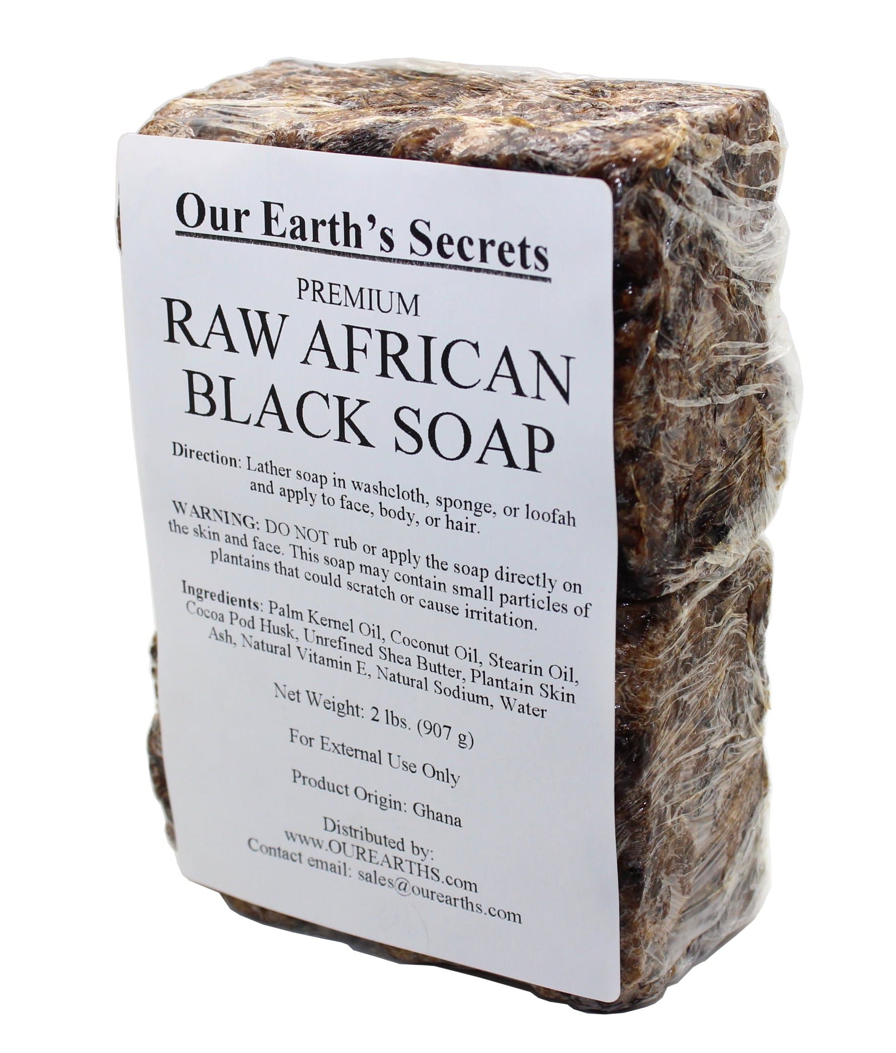Our Earth's Secrets Natural Raw African Black Soap 2 lbs