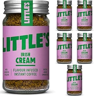 Little's Irish Cream Flavoured Instant Coffee, 6 Pack (50g x 6) - Rich & Smooth Coffee, Infused With Irish Cream Flavour - Vegan Friendly, Low Calories, No Added Sugar