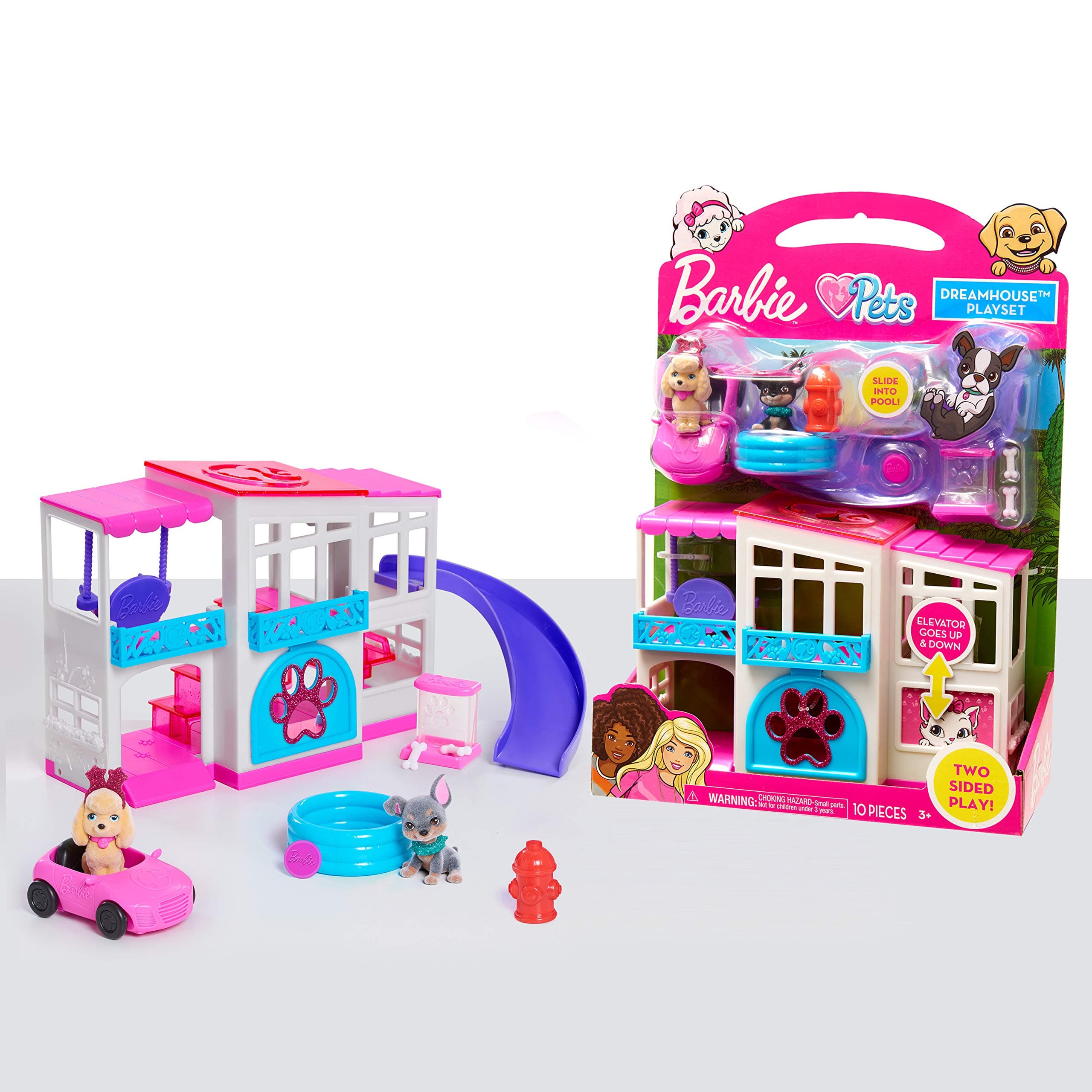 Barbie Pet Dreamhouse Playset 10 pcs, Multicolor