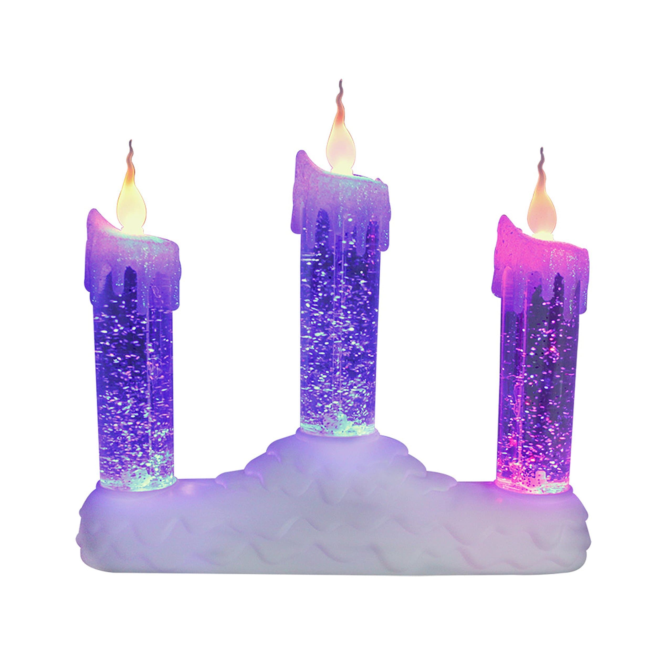 The Christmas Workshop 70790 27cm Colour Changing LED Flickering Water Candle Bridge | Indoor Christmas Decorations | Battery Operated | 27cm x 30cm x 8cm