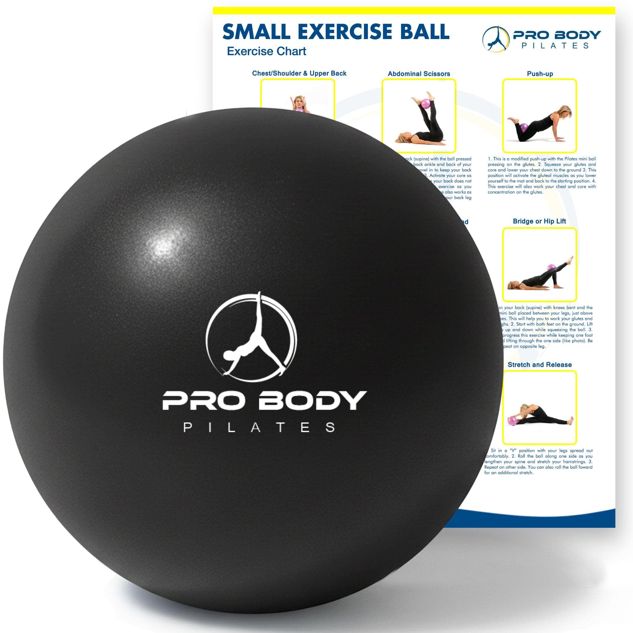 ProBody Pilates Small Exercise Ball - 9 Inch Workout Ball for Stability, Barre, Yoga, Core & Physical Therapy