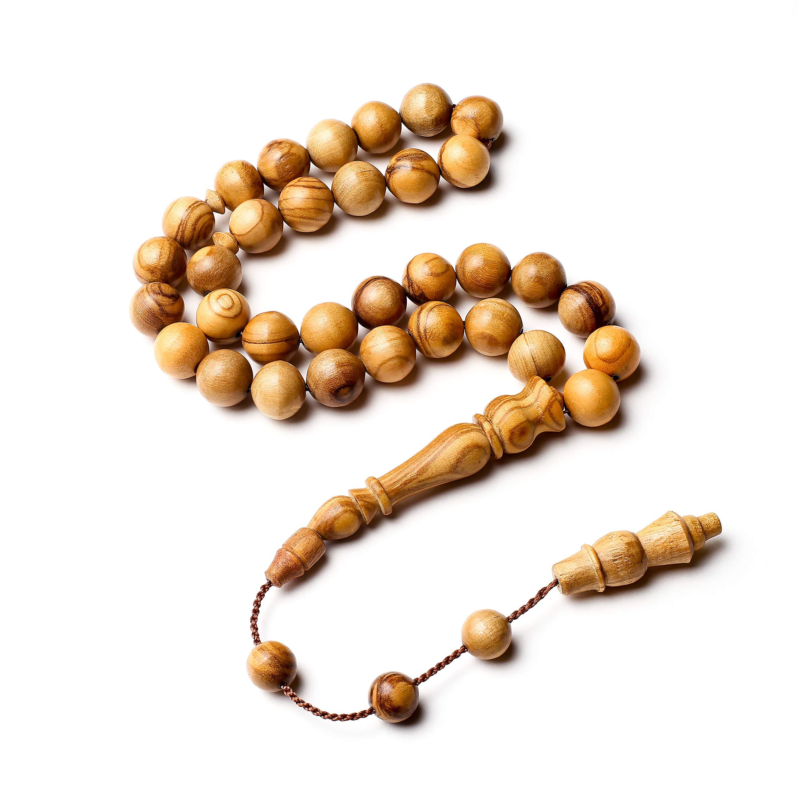 Handcrafted Blessed Olive Islamic Prayer Beads (33 Beads)- INFINITYBEADS by BasmalaBeads- Premium Tesbih- Sibha- Islamic Art