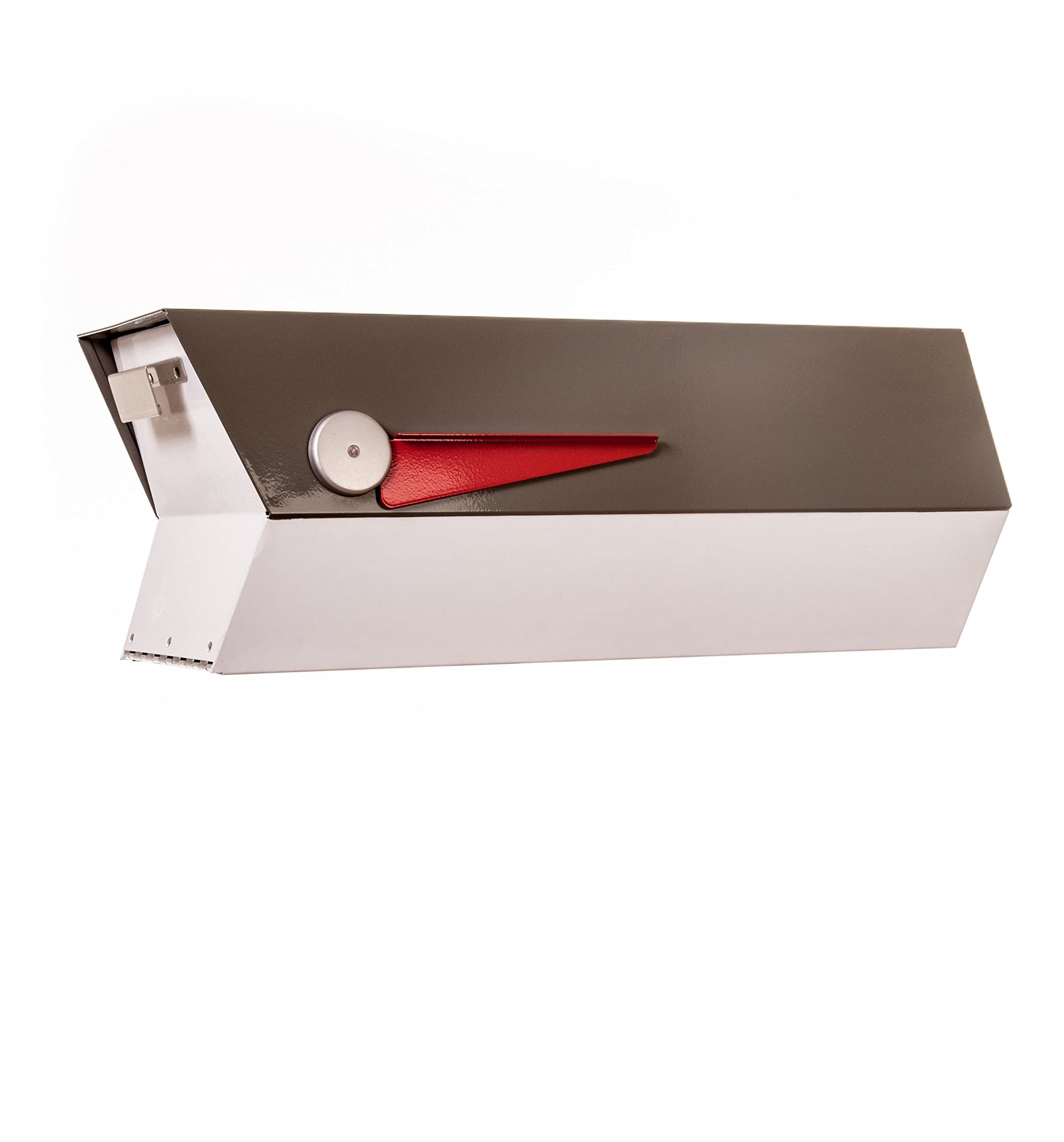 modbox USA Mid-Century Modern Curbside Mailbox (Grey/White)