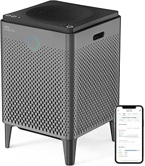 COWAY Air Purifier for Large Room Whole Home Up to 3,120ft², HEPA Filter for Smoke, Allergies, Pet Dander, Odor, App-Enabled, AQI, Smart Mode, Timer, 5yr Warranty, Airmega 400S Graphite