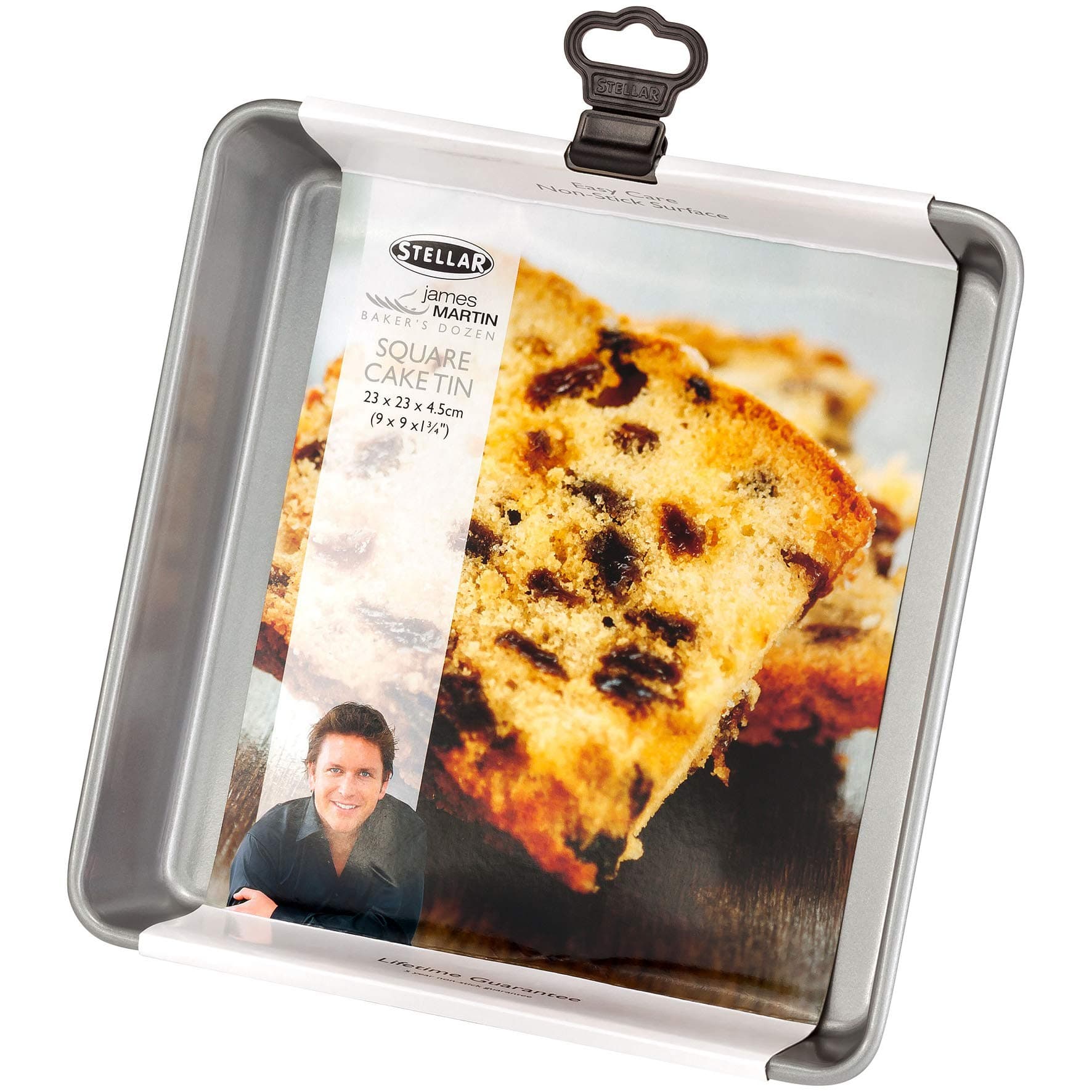 James Martin Non Stick Square Cake Tin 23Cm x 23Cm x 4.5Cm