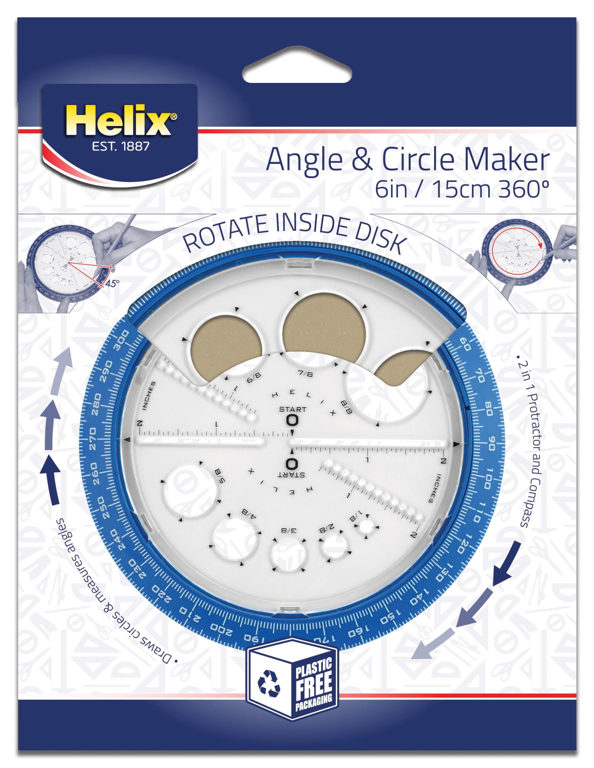 Maped Angle and Circle Maker (36002) Assorted Angle and Circle Template