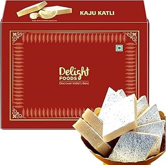 Premium Kaju Katli Katri Barfi 500g | Authentic & Fresh | Indian Sweet Made with Cashew Nuts | Festive Sweets Mithai Gift Pack