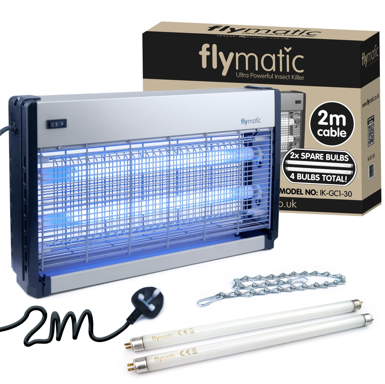 FlymaticProfessional Insect - Electric, UV - Very Effective (30W (2x15W))