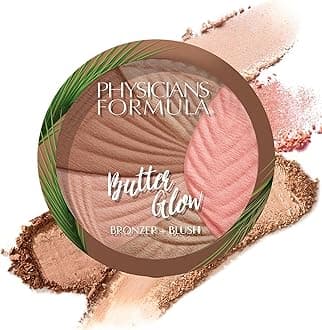 Butter Glow Bronzer + Blush, 2-in-1 Creamy Bronzer Powder with Blush, Enriched with Illuminating & Moisturizing Butter Blend, Healthy Glow