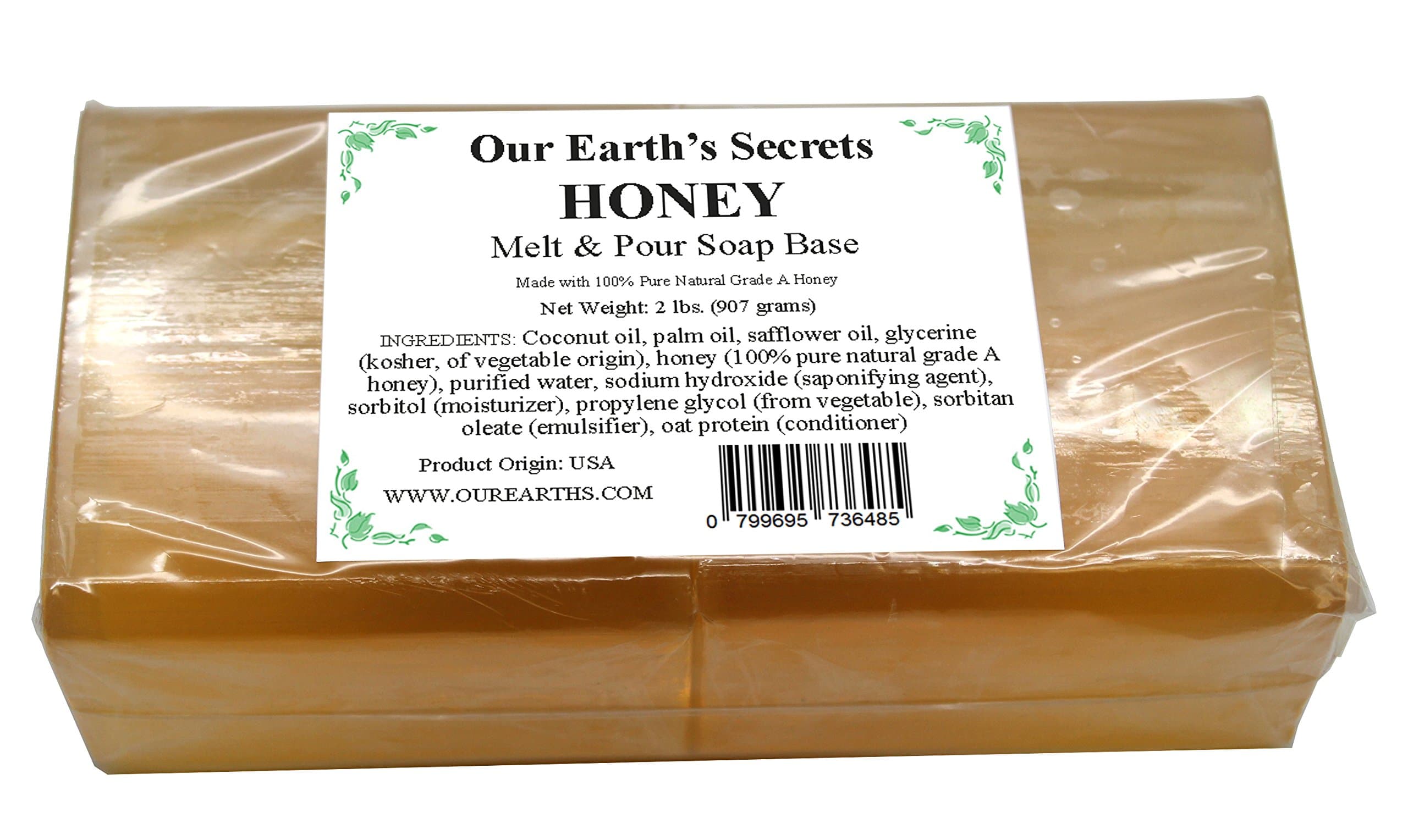 Honey - 2 Pound Melt and Pour Soap Base - Our Earth's Secrets