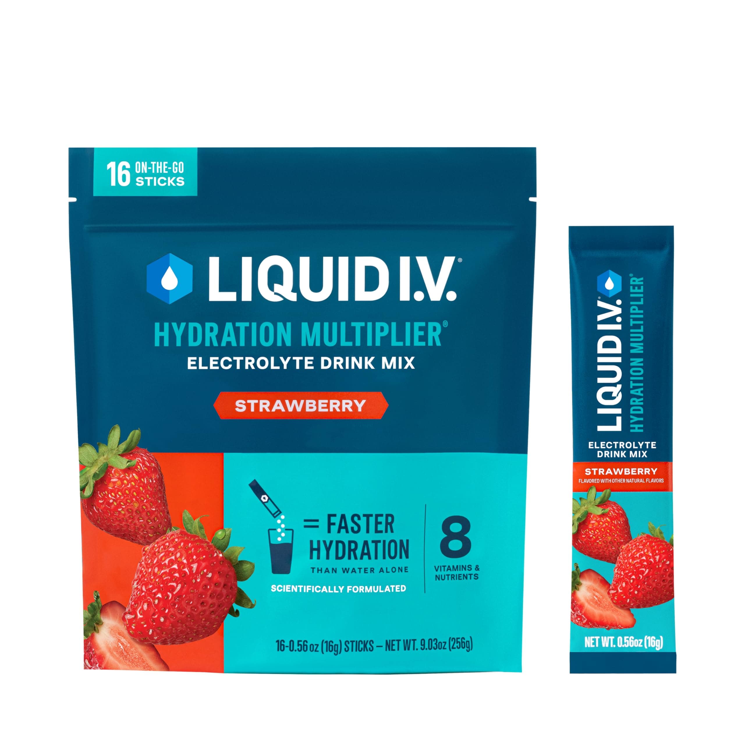 Hydration Multiplier - Strawberry | Electrolyte Powder Drink Mix | 1 Pack (16 Servings)
