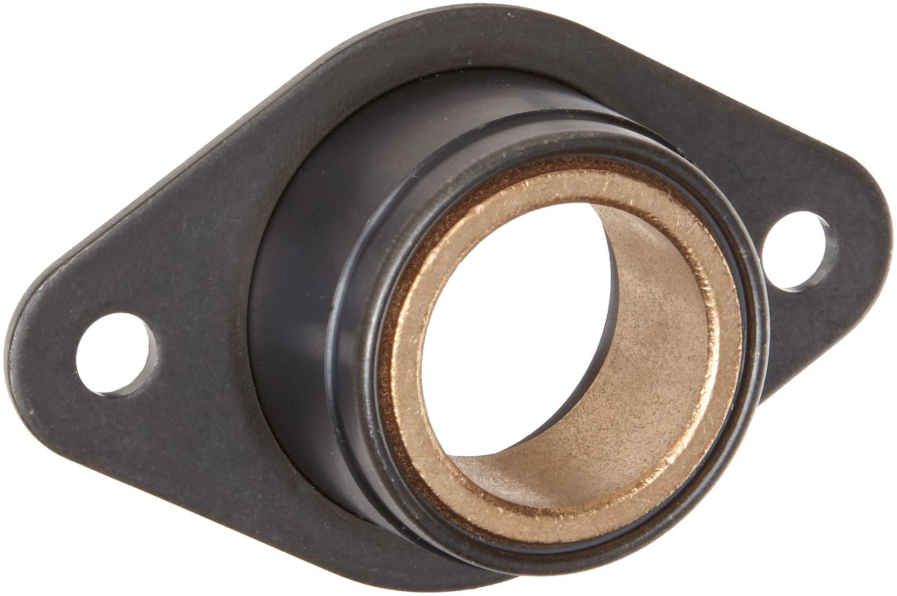 Spyraflo BFM-375-B Self-Aligning, SAE-840 Oil Impregnated Bronze Bearing With 2-Bolt Hole, 3/8" Inner-Diameter Steel Flange