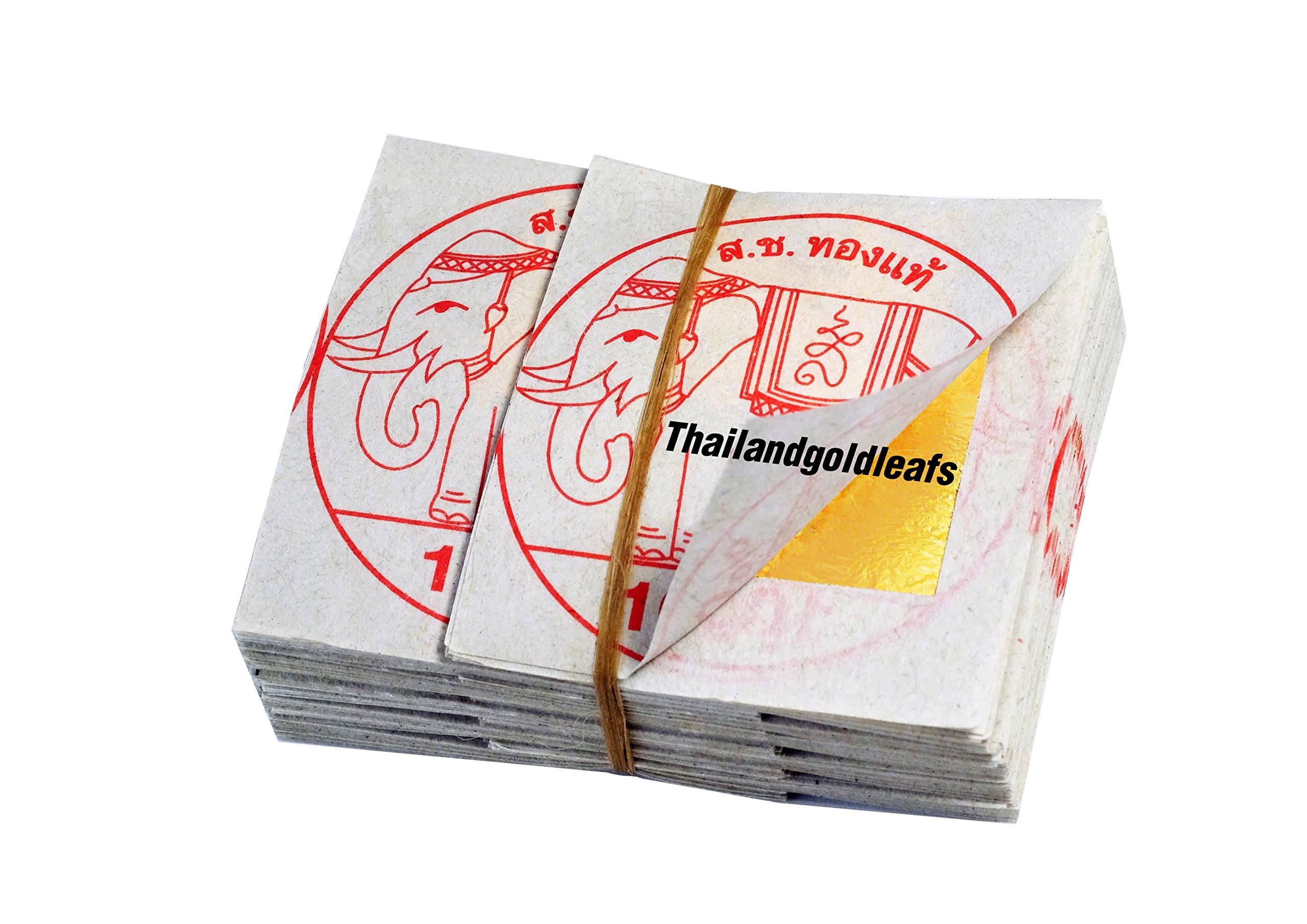 100 Edible Gold Leaf Sheets 24K 100% Pure 18 x 18 MM Cake Decoration Macaroon Dessert Drink By THAILANDGOLDLEAFS