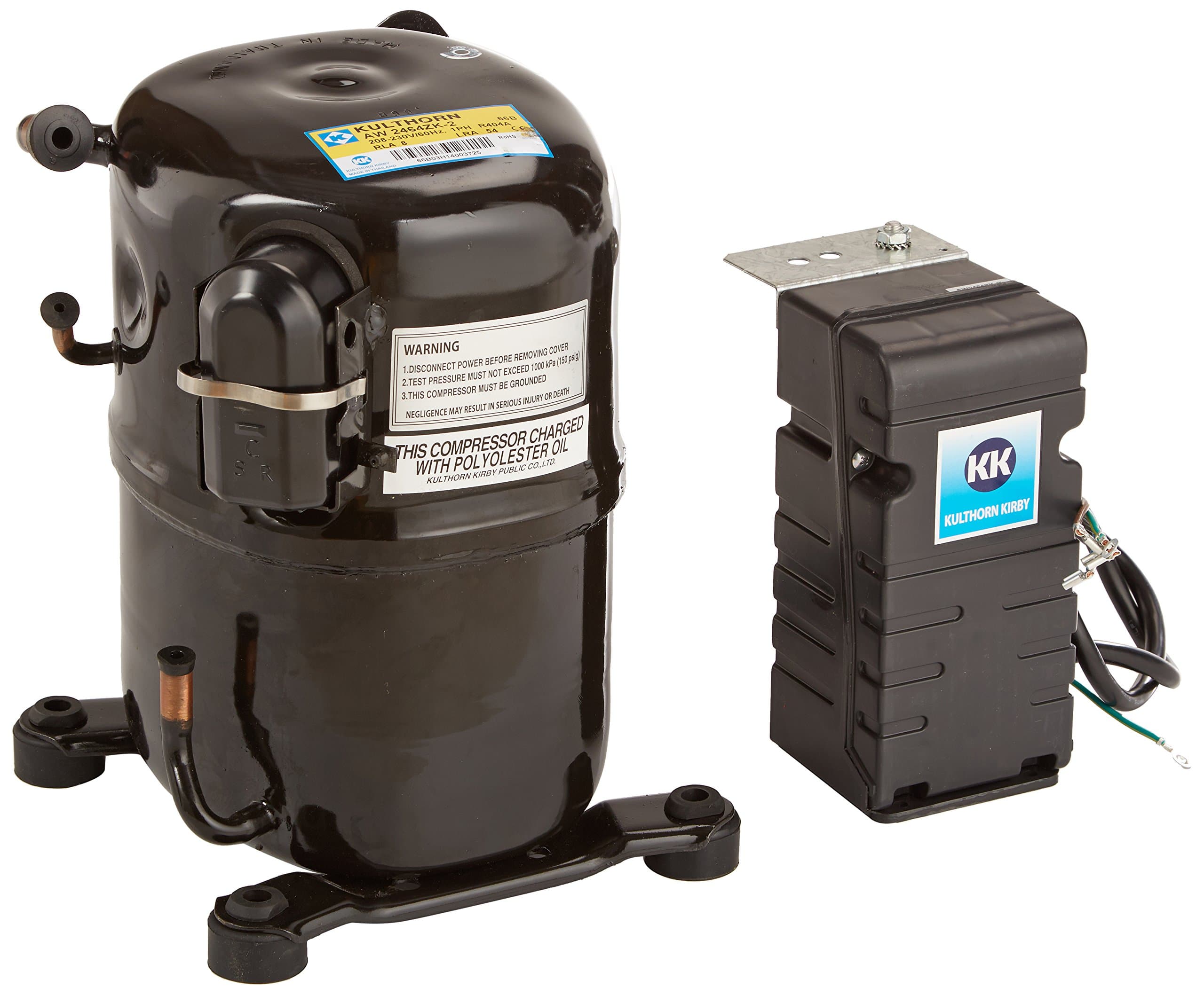 2464Z-2 Commercial Refrigeration Compressor, Black