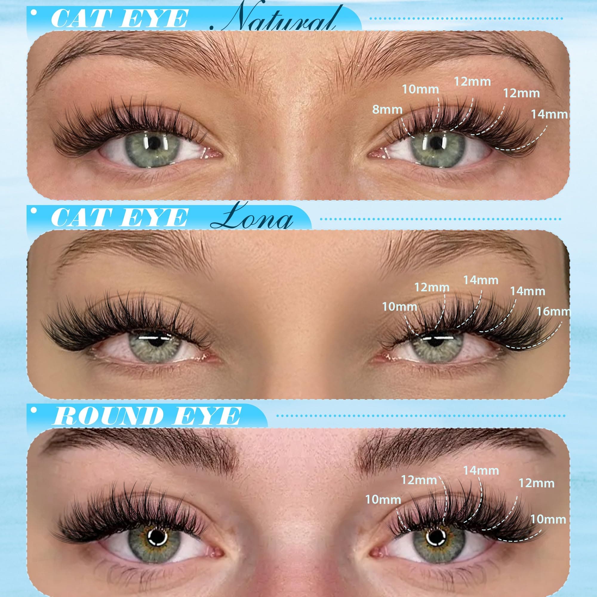 Pawotence Lash Clusters Kit Wispy Lash Extension Kit 8-16mm Natural Cluster Eyelash Extension Kit Individual Lashes 154pcs C Curled Eyelash Clusters with Lash Bond and Seal, Lash Tweezers for Self Use