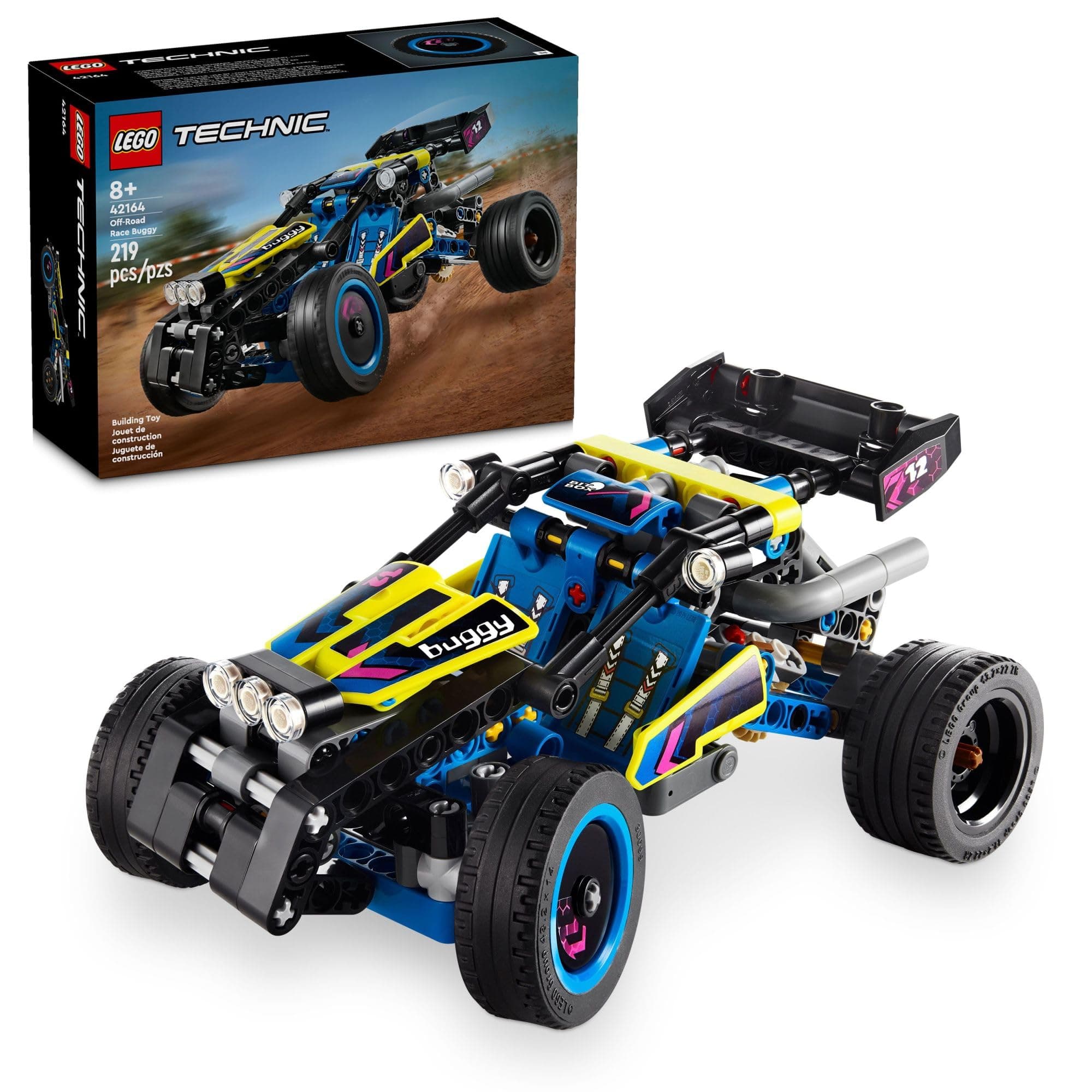 LEGO Technic Off-Road Race Buggy Toy Car - Building Set for Boys and Girls Ages 8+ - Race Car with Detailed Features - Birthday Gift - 42164