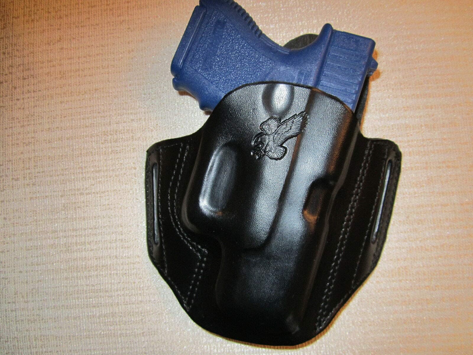 BRAIDS HOLSTERS FITS Glock 26 & 27 & 33 Formed Leather Pancake owb Belt Holster