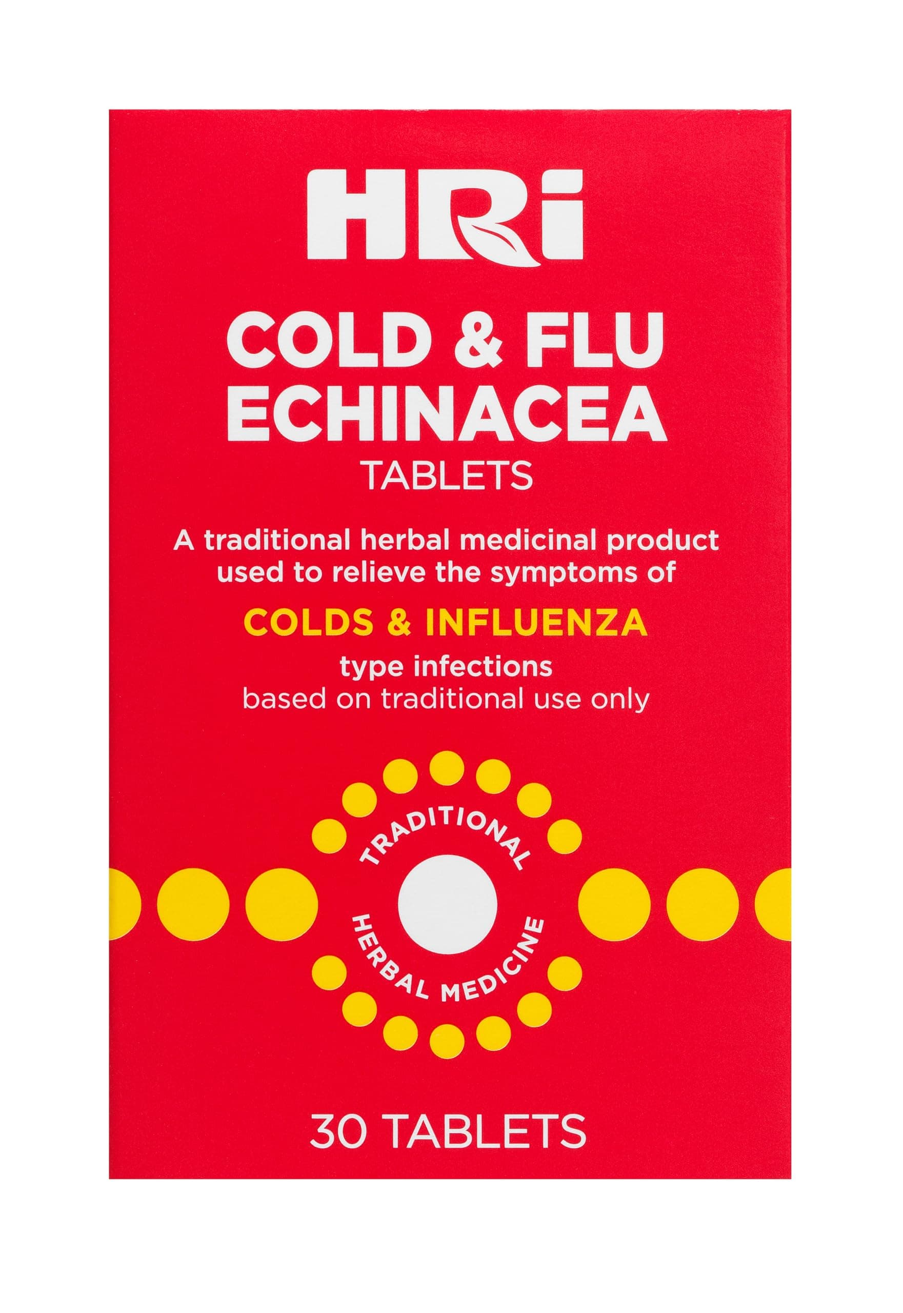 Cold and Flu Echinacea - 30 Tablets. to Relieve The Symptoms of Colds and Flu Type Infections. 338 to 450 mg of Echinacea Purpurea. 1 Pack
