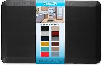 Anti Fatigue Floor Mat â€“ Perfect Kitchen Mat, Standing Desk Mat â€“ Comfort at Home, Office, Garage â€“ Durable â€“ Stain Resistant â€“ Non-Slip Bottom â€“ Black, 20"x32"