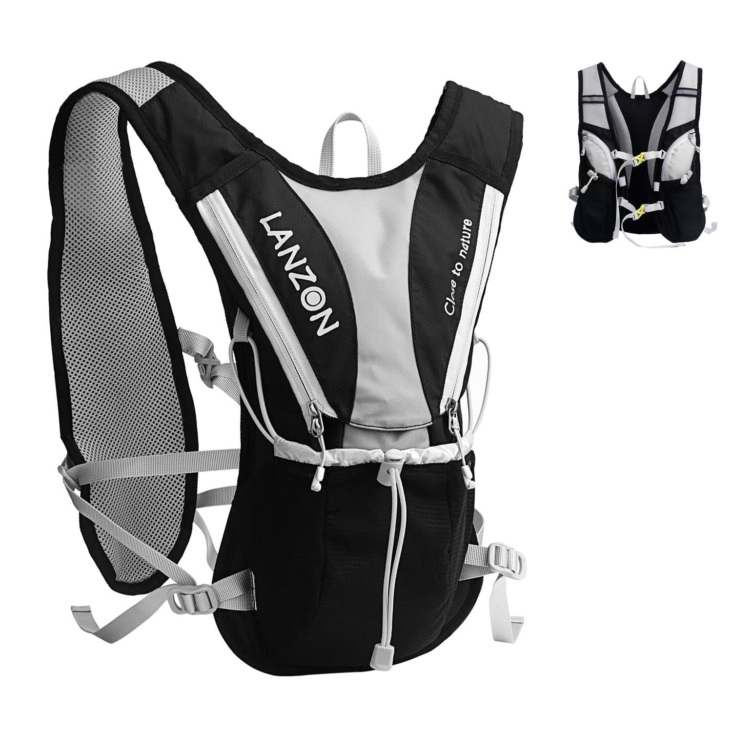 2L Hydration Pack (NO Bladder), Marathon Running Vest, Hiking Cycling Backpack